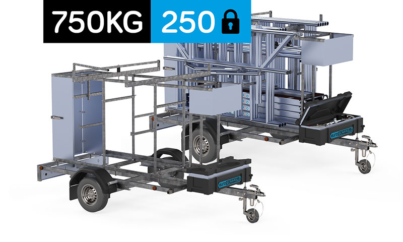 SCAFFOLD TRANSPORTER 750KG/2.50 - PRZYCZEPA ZAMYKANA